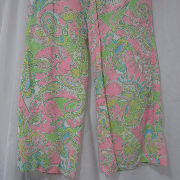 Lilly Pulitzer S The Beach Pants Chin Chin Linen - Picture 5 of 8